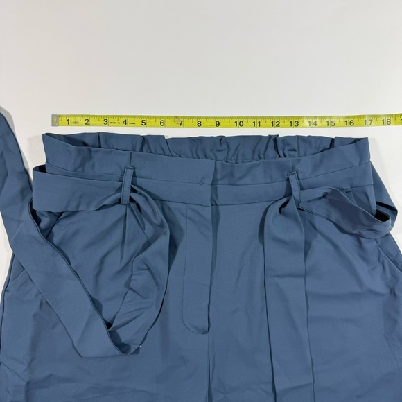 New Halara Pants Paperbag Wide Leg Deep Sea Blue Grey - Picture 6 of 8